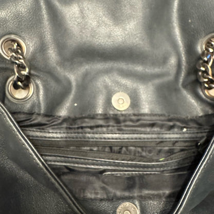 🖤 Valentino Garavani Black Leather Chain Shoulder‎ Bag – Genuine Leather