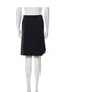 Giorgio Armani Black Virgin Wool Knee Length Skirt Size M