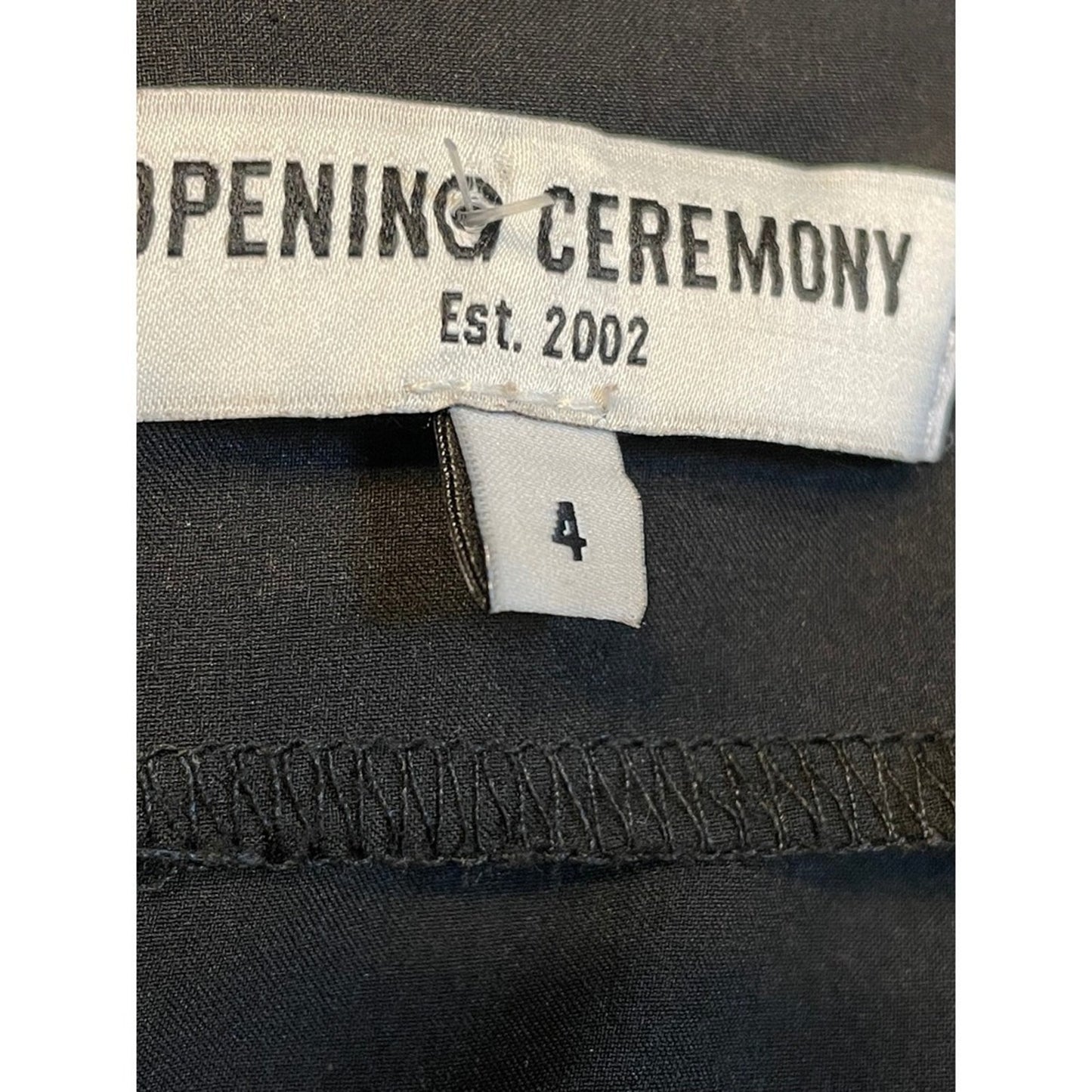 Opening Ceremony Black  Knot Front High Low Midi Dress Size 4