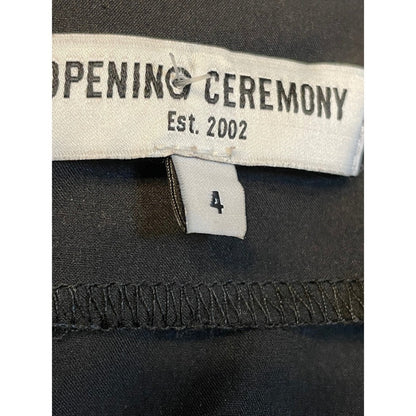 Opening Ceremony Black  Knot Front High Low Midi Dress Size 4