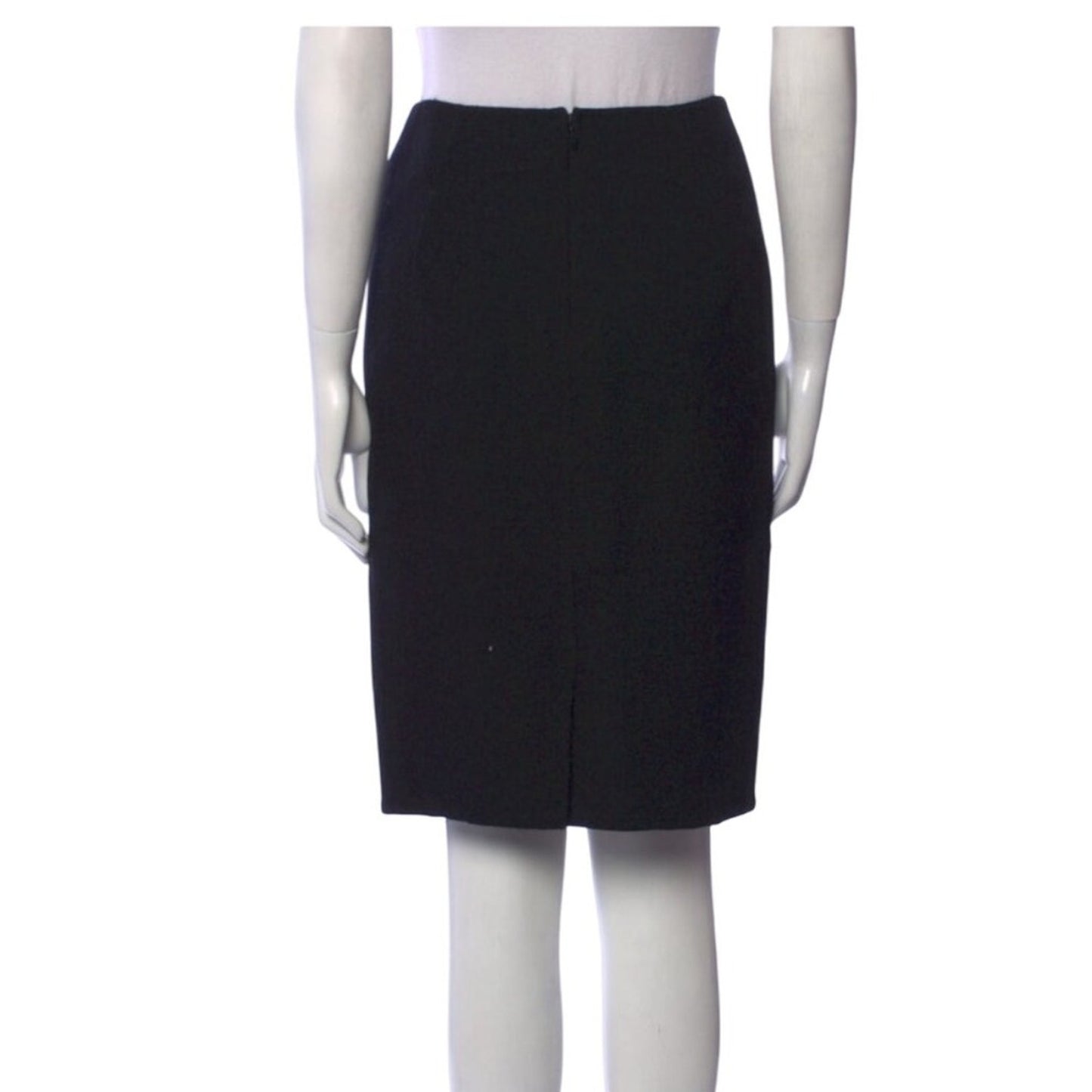 Chado by Ralph Rucci Black Wool Pencil Skirt – Size Medium (US 8)
