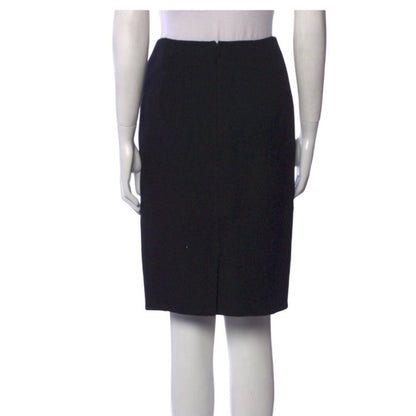 Chado by Ralph Rucci Black Wool Pencil Skirt – Size Medium (US 8)