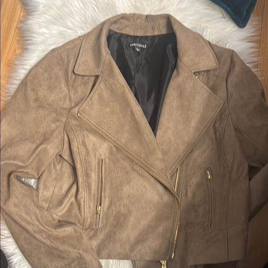 J Crew Mercantile Brown Suede Jacket