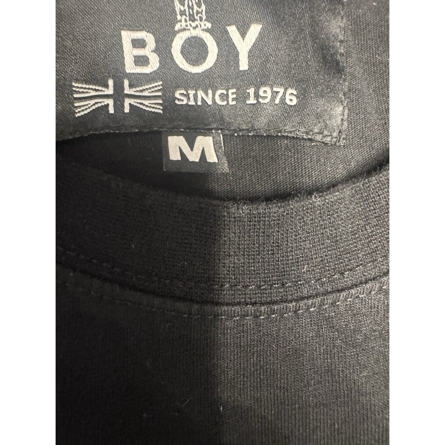 Boy London Sweatshirt Black Graphic Logo “Leave The Boy Alone” Size M