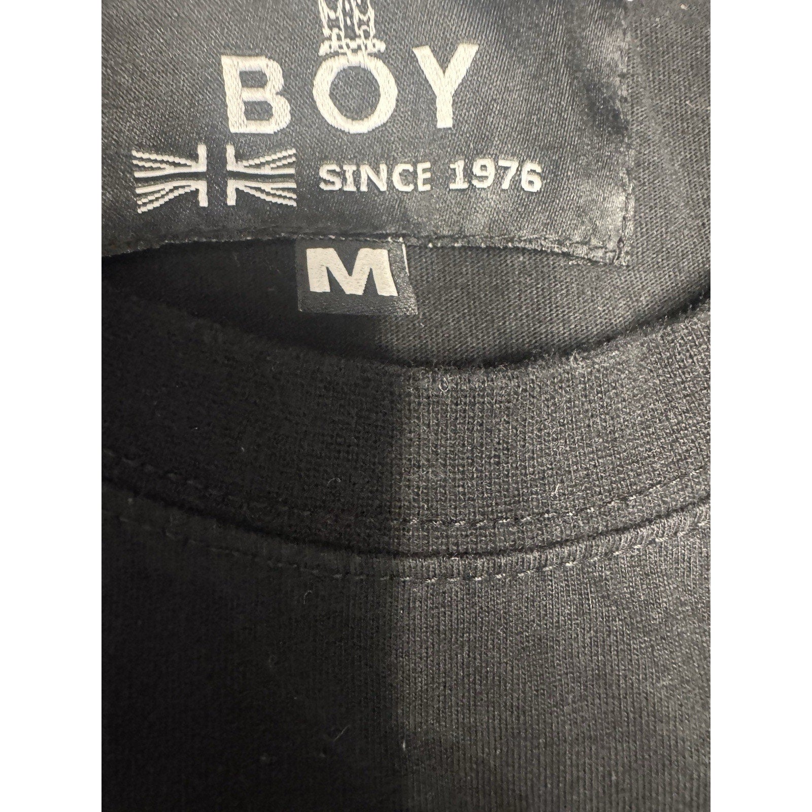 Boy London Sweatshirt Black Graphic Logo “Leave The Boy Alone” Size M