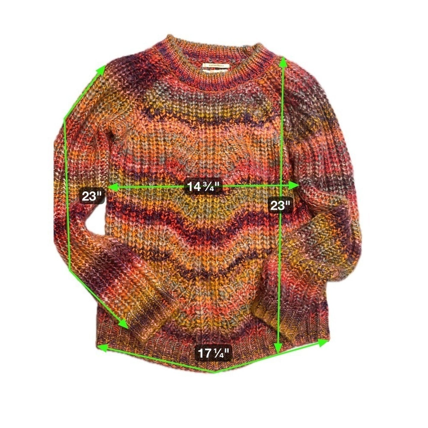 Anthropologie Multicolor Striped Knit Sweater Size S