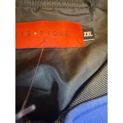 Vie+Riche Paris Royal‎ Blue Bomber Jacket XXL Streetwear Star Stripe Design
