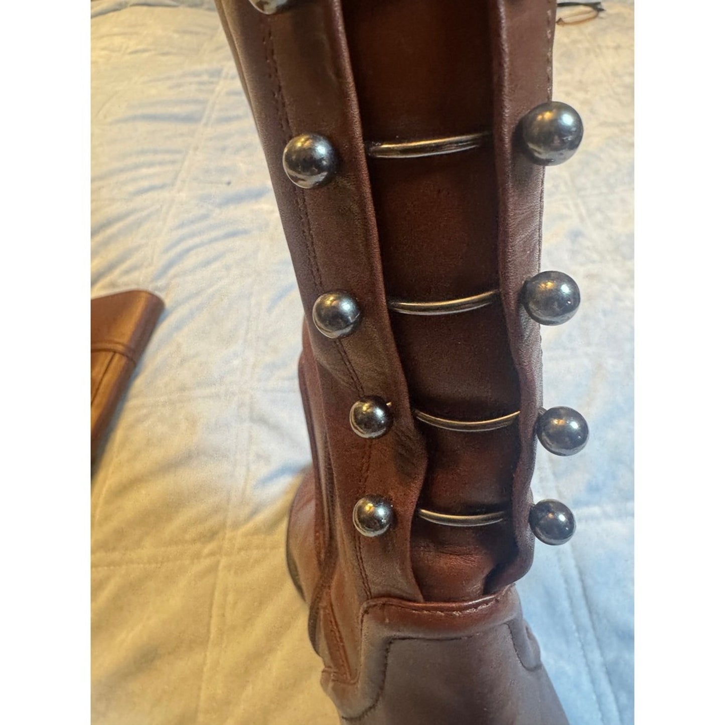Leather Knee High Boots Brown Riding Equestrian Style Women's Size 8M