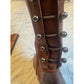 Leather Knee High Boots Brown Riding Equestrian Style Women&