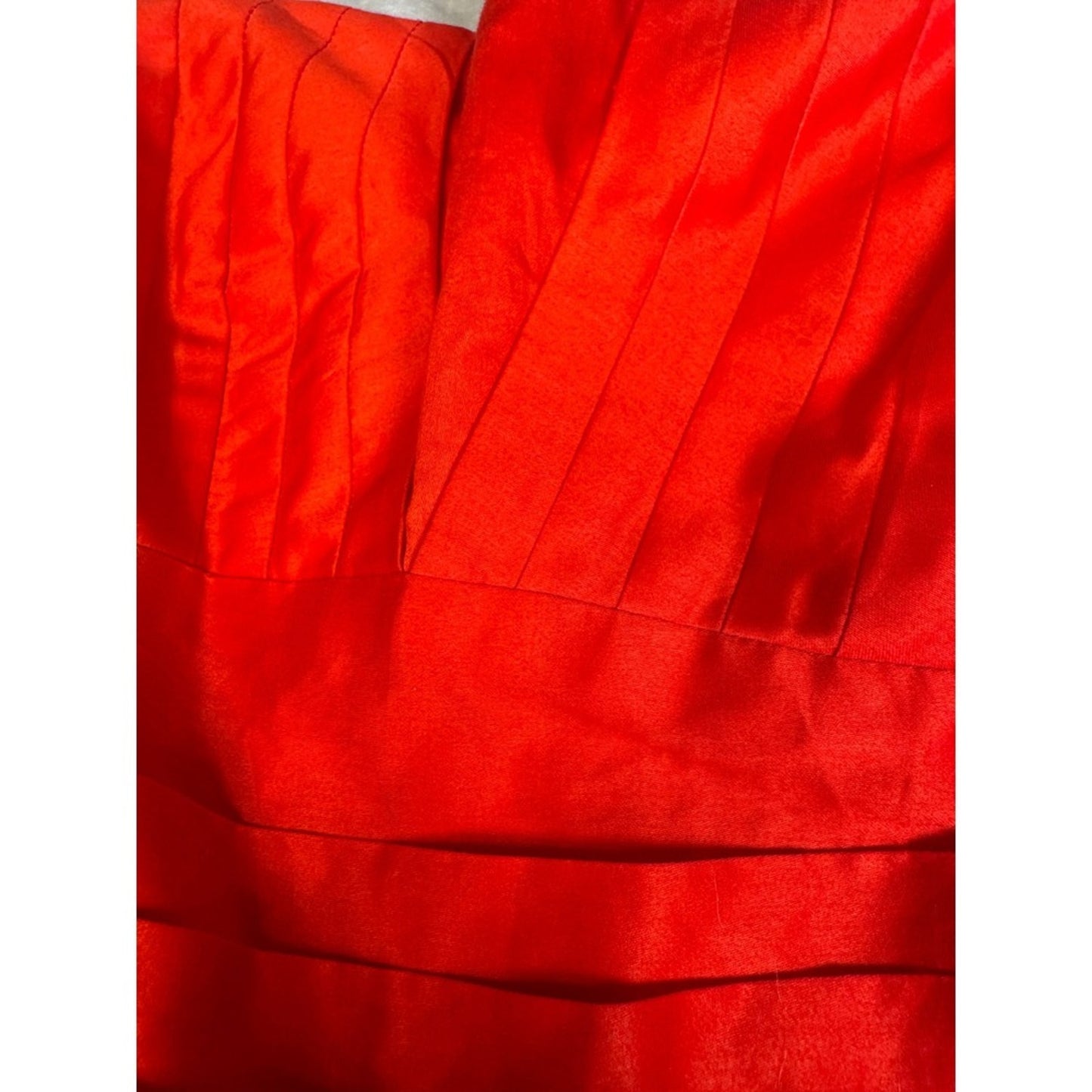 Moulinette Soeurs Anthropologie Red Strapless Cotton Blend Dress - Size 6
