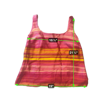 AKRIS Silk Sheer Set Womens Tank Set Pink Orange Yellow Size M .