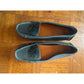 Tory Burch Teal Leather Loafers Driving Moccasins Classic Designer  size