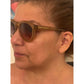 Henri Bendel HB520S Olivia 279 Sunglasses Amber Round Oversize Retro 52mm