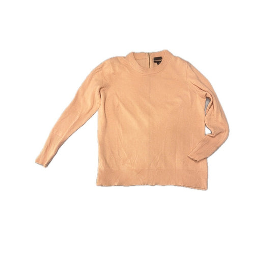 J.Crew Collection Italian Cashmere Sweater w/ Back Gold Zipper M Peach