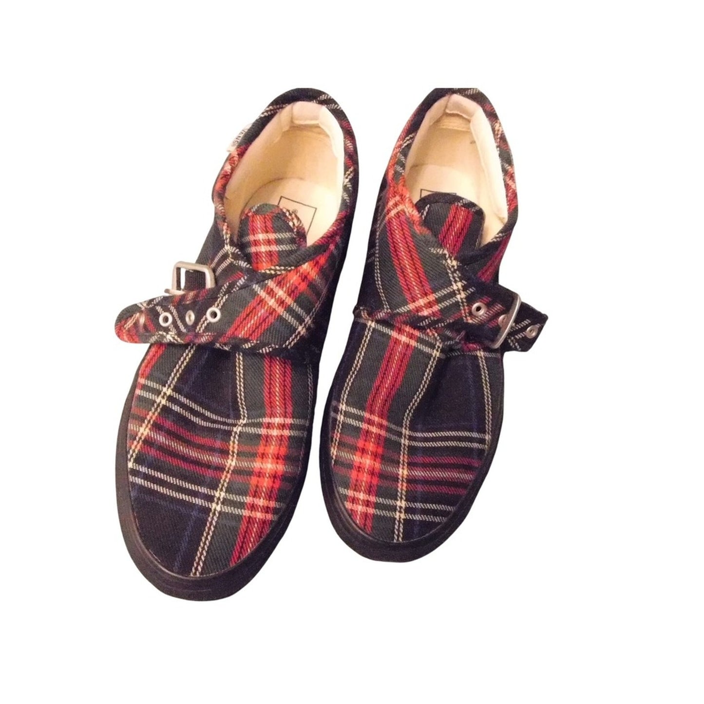 Vans Era Plaid Buckle Skate Shoes Unisex Red Green Black Size Unknown
