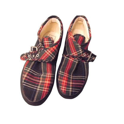 Vans Era Plaid Buckle Skate Shoes Unisex Red Green Black Size Unknown