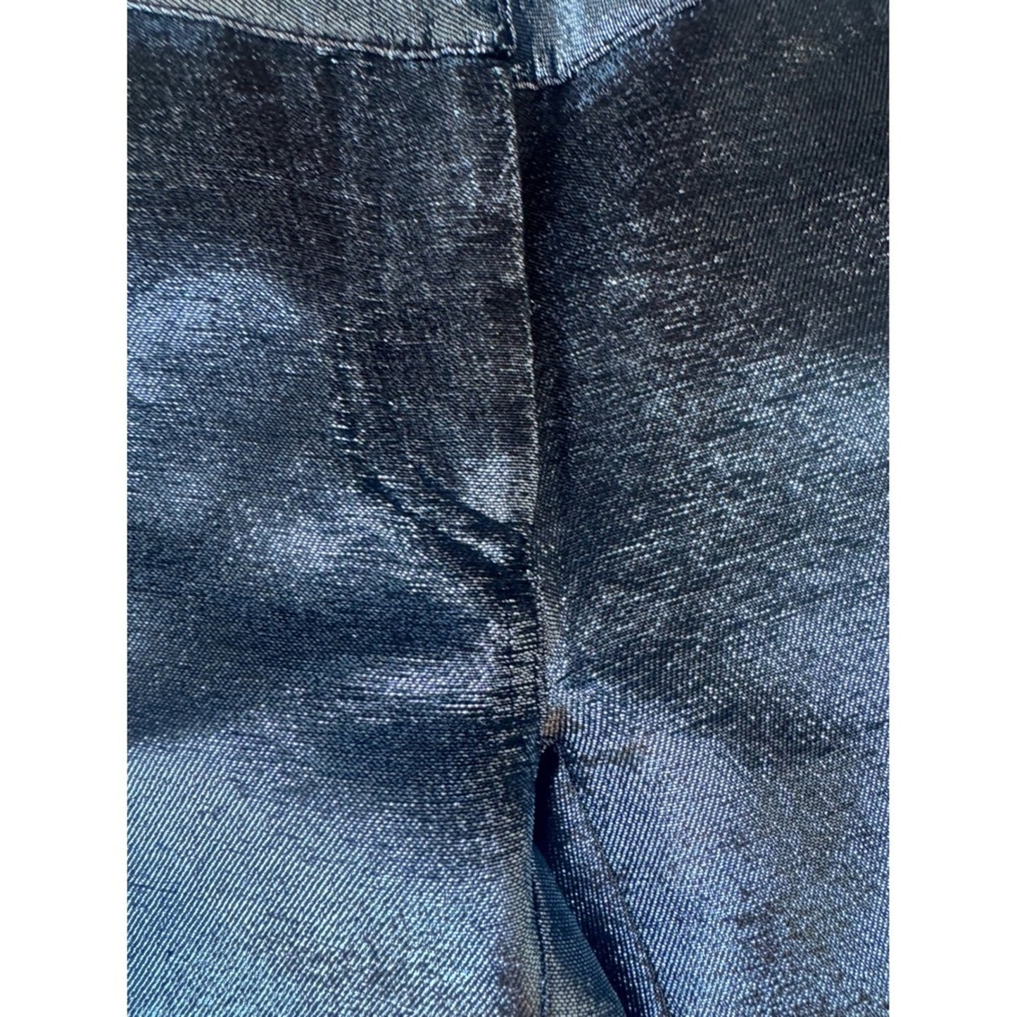 Balmain Paris Metallic Silver Skinny Pants – Size 36 (Made in France) Size 4