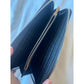 Furla Black Textured Leather Zip Around Continental Wallet Purse