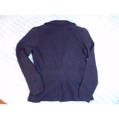 St John For Neiman Marcus Black Knit Cardigan Jacket& Skirt Set Two Piece size 4