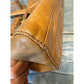 Cynthia Rowley Tan Leather Satchel Handbag Top Handle Bag Brass Lock