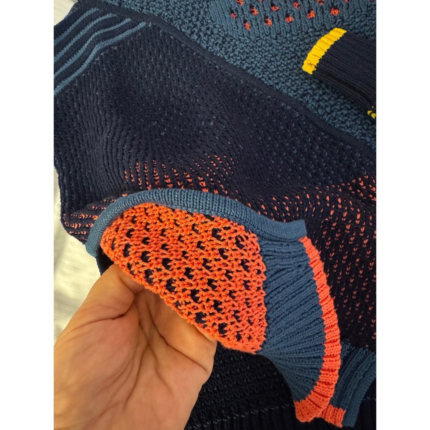 Prabal Gurung Colorblock Open Knit Sweater – Size S