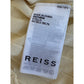 REISS Womens Knit Top Button Down Short Sleeve Yellow Size S