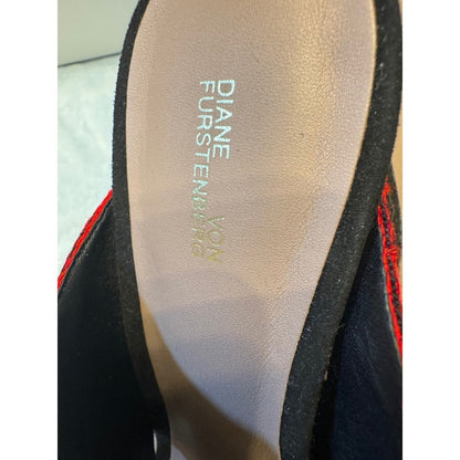 Diane von Furstenberg Colorblock Suede Heels – Size 6.5 (EU 36.5)