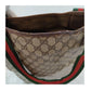 Authentic Vintage Gucci Monogram Canvas Tote Bag Red Green Stripe