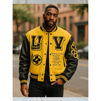 Louis Vuitton SS22 Panther Varsity Jacket Virgil Abloh Amen Break FR 50 Wool