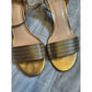 Kate Spade Jasmyne Gold Silver Metallic Leather High Heel Sandals Women Sz 8