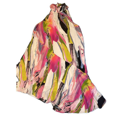 Anthropologie Abstract Print Silk Modal Midi Dress