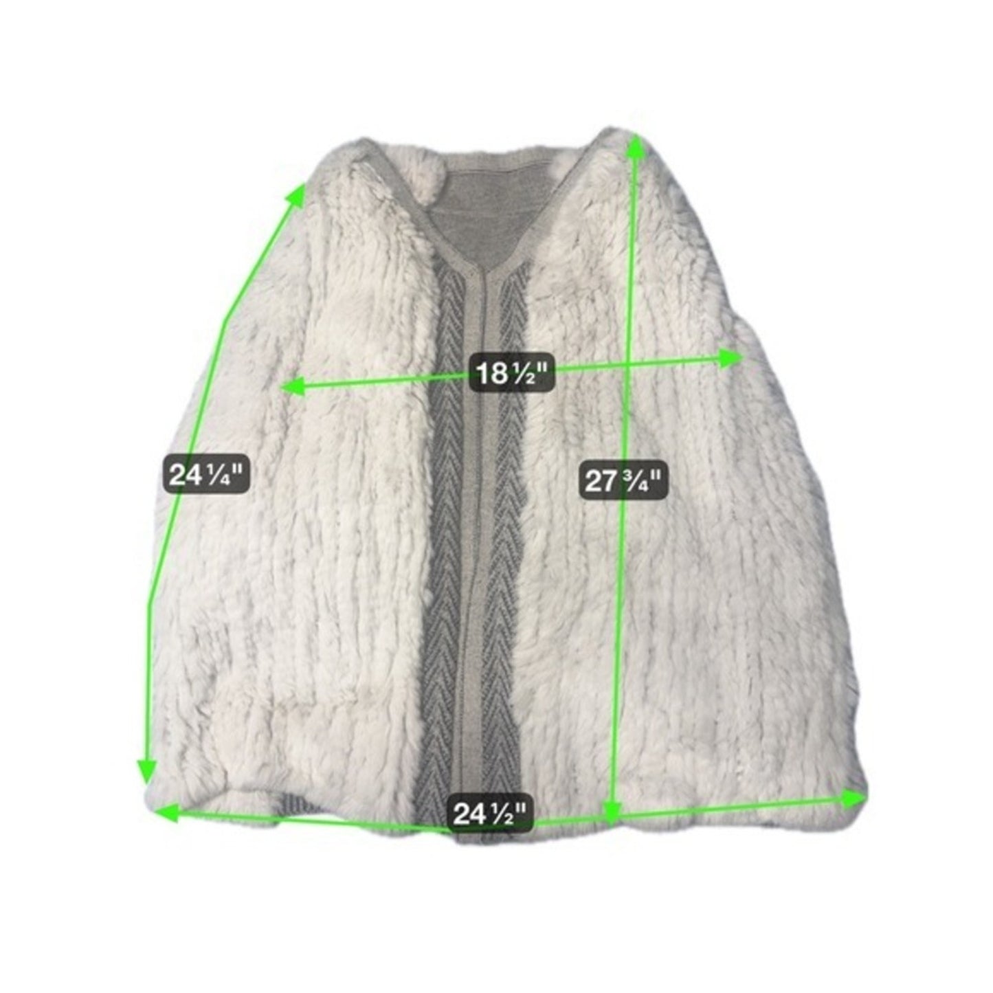 Vince Reversible Sherpa Knit Cardigan Vest Gray & Cream – Size M (USA) Soft