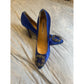 Manolo Blahnik Blue Satin Hangisi Crystal Embellished Pumps Size 41