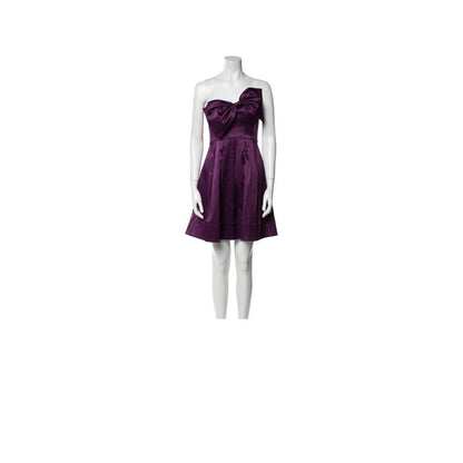 Rebecca taylor strapless purple satin