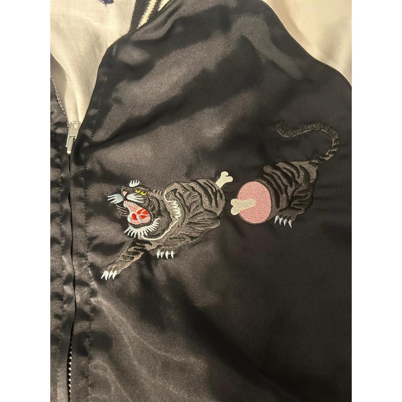 JohnUndercover Tiger Embroidered Sukajan Bomber Jacket BlackJUP9201 Size 3