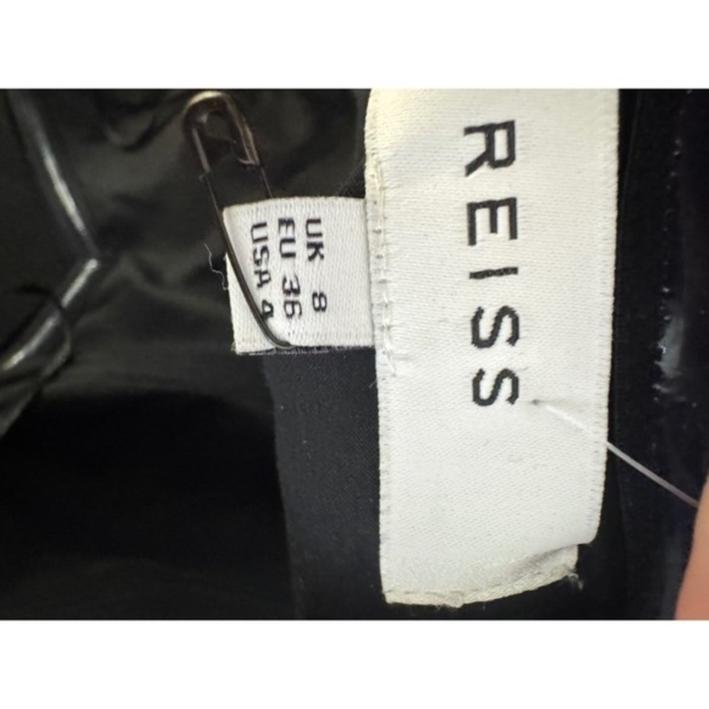 REISS Black Strapless Pleated Dress Sleeveless Cocktail Party Women's UK8 /US 4