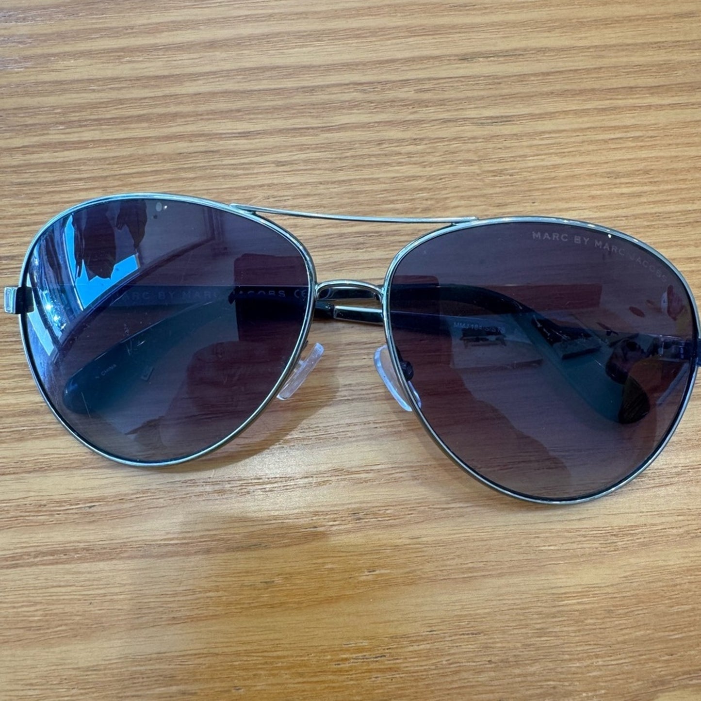 Marc By Marc‎ Jacobs Black and Purple Aviator Sunglasses