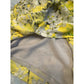 Nic + Zoe Sleeveless Floral Dress XL Gray Yellow Balloon Hem Tie Waist Size xl