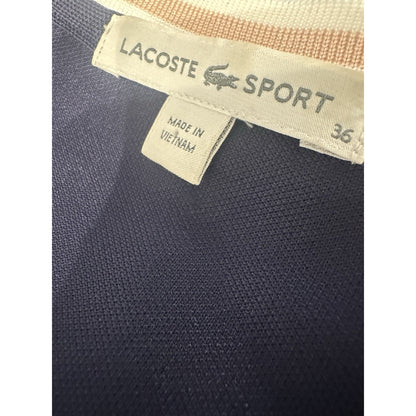 LACOSTE Womens Polo Dress Short Sleeve Black Size 36 Small With Logo