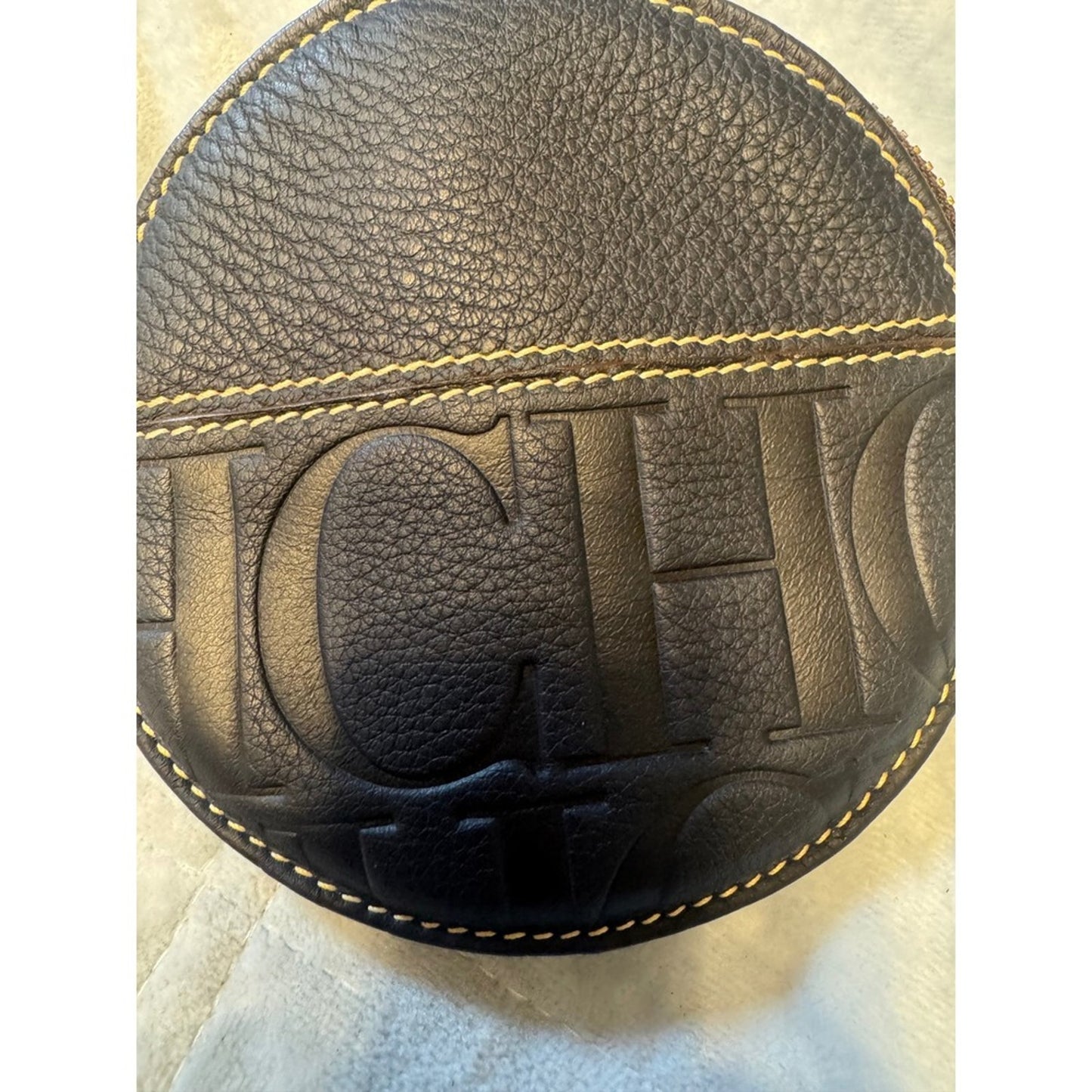 Carolina Herrera  Round Leather Coin Purse Womens Designer Wallet