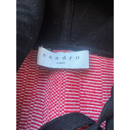 Sandro Paris "LOVE" Reversible Graphic Hoodie – Navy & Red (Unisex M)