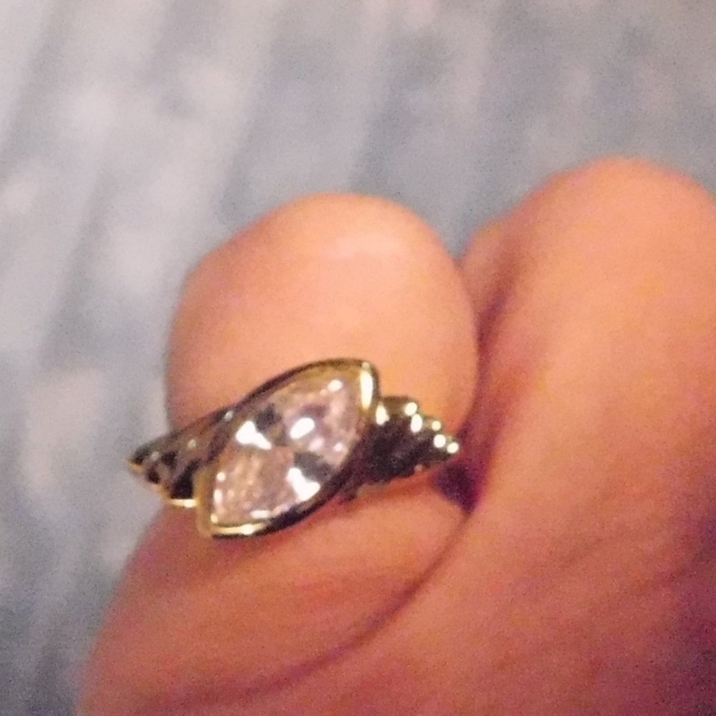 TRAMPS THIEVES Gold Marquise Cut Crystal Ring