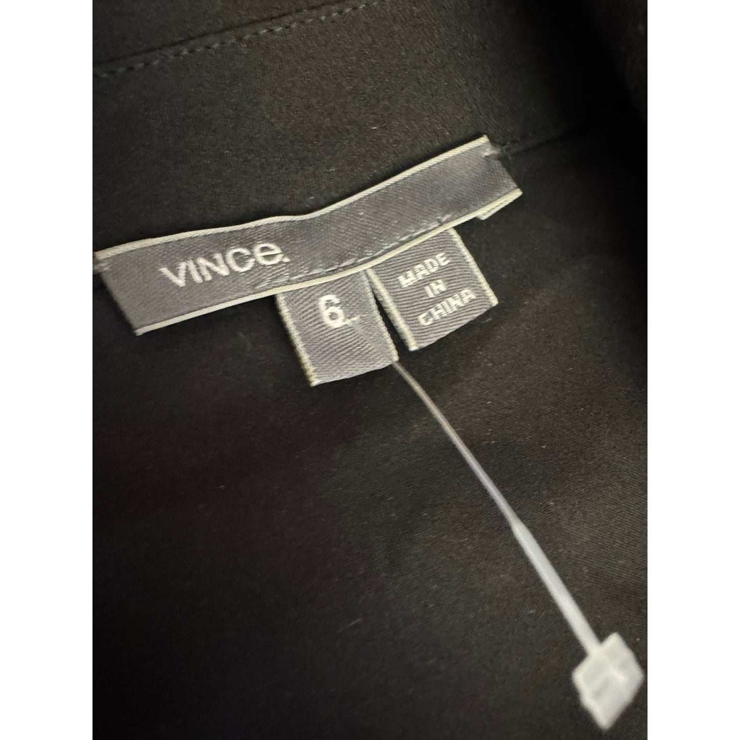 Vince Women's Black Long Sleeve Collared Button Down Jumpsuit Size 6 in