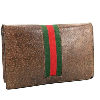 Authentic Vintage Gucci Monogram Canvas Tote Bag Red Green Stripe