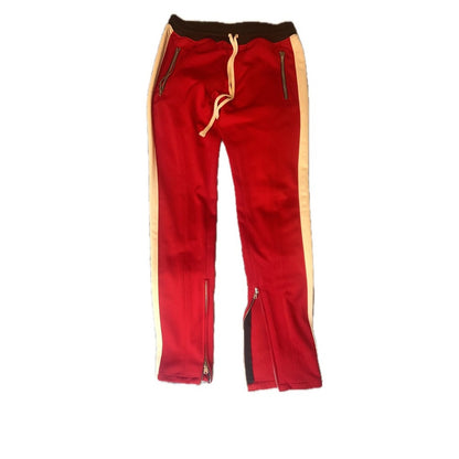 Fear of God Fifth Collection 2017 Track Pants Mens Red Cream Side Stripe Zip XLG