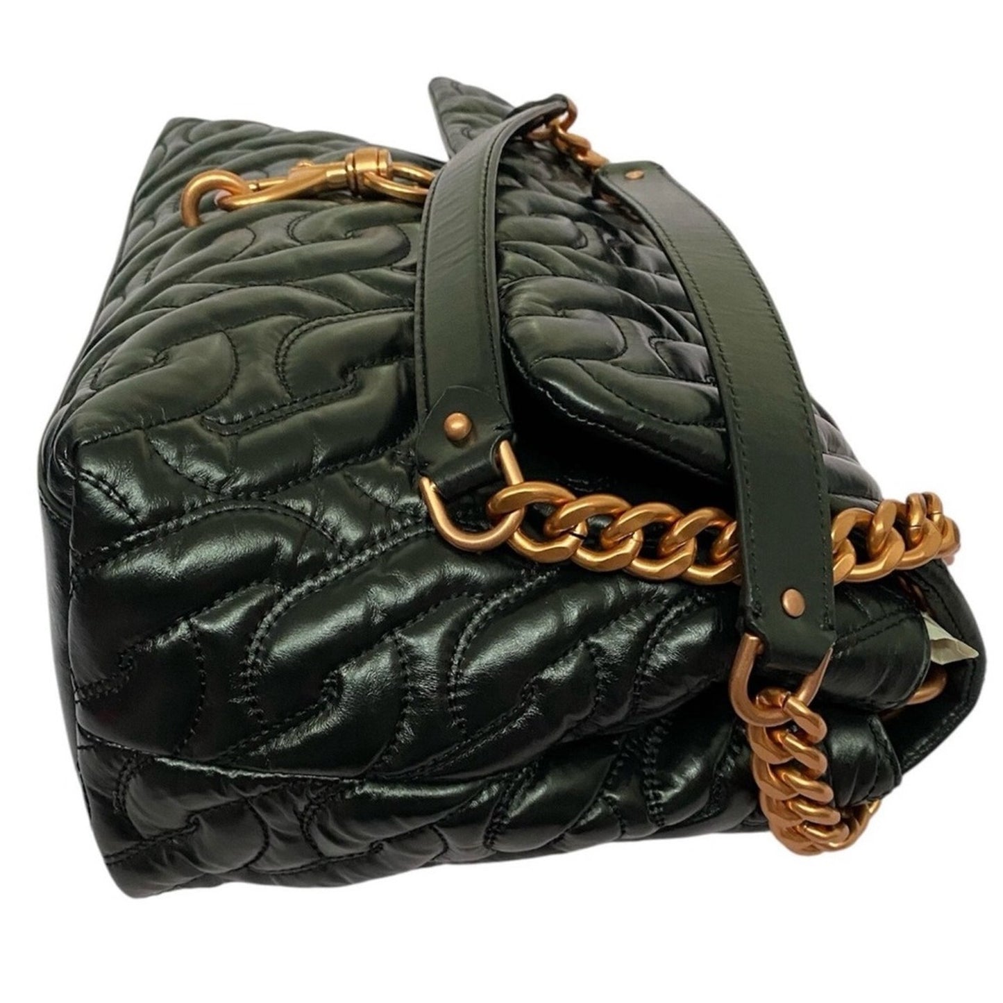 Rebecca Minkoff Black Quilted Leather Shoulder Bag Chain Strap Purse