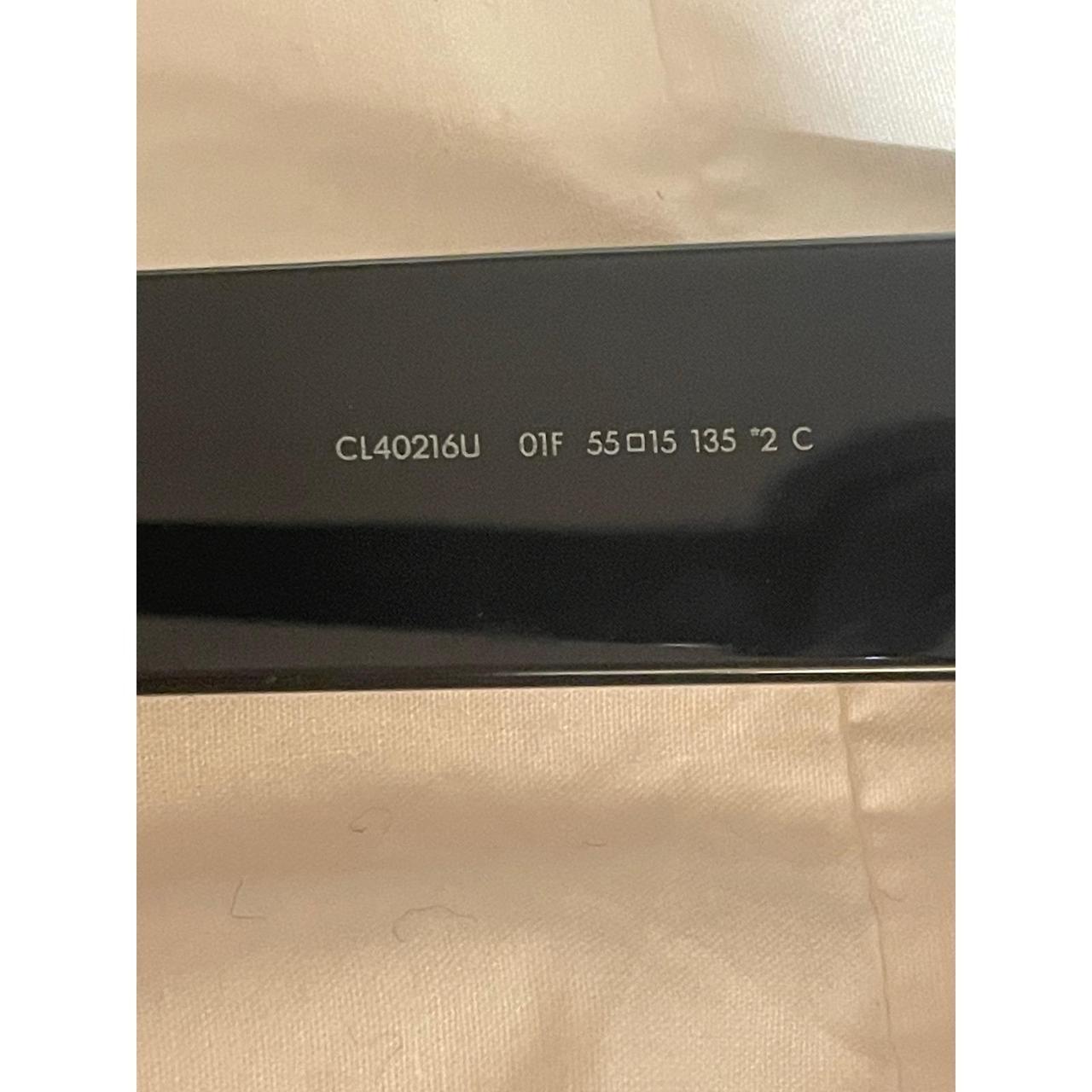 CELINE PARIS CL40216U Black Acetate Square Sunglasses with Gold Triomphe Logo