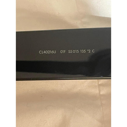 CELINE PARIS CL40216U Black Acetate Square Sunglasses with Gold Triomphe Logo