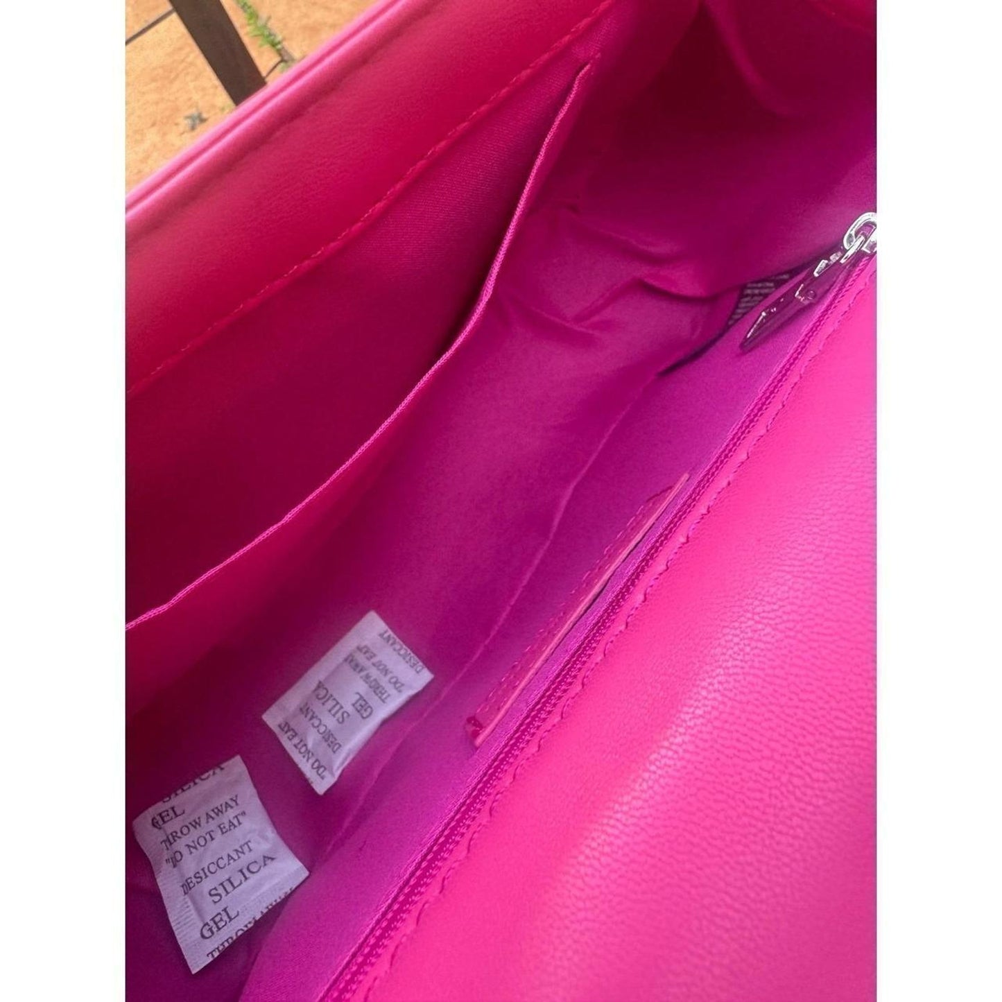 Badgley mischka hot pink quilted