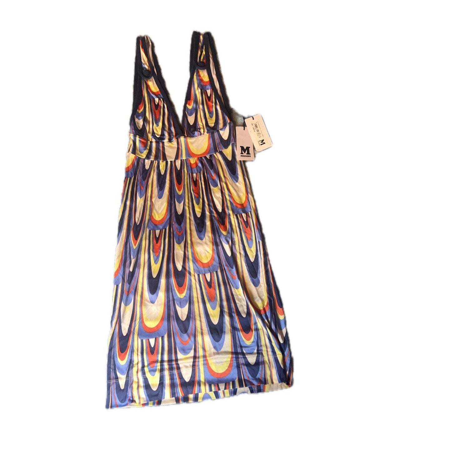 M Missoni Multicolor Psychedelic Teardrop Mini Dress CDANA8G5-MM2076 XS NEW